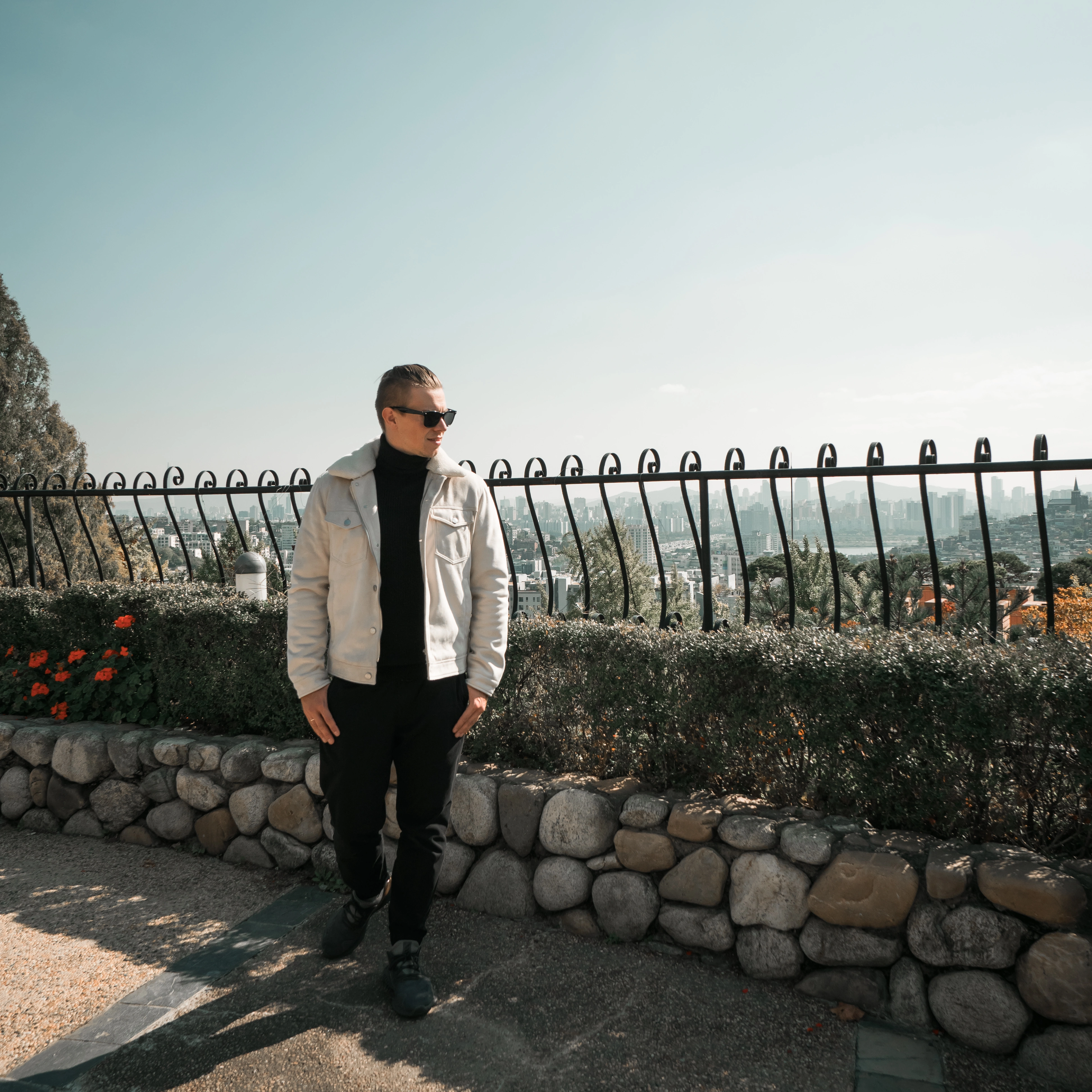 Professional man outdoor lifestyle city view Safe Demo Dallas