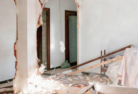 Safe Demo Dallas interior demolition process removing damaged walls and materials inside property