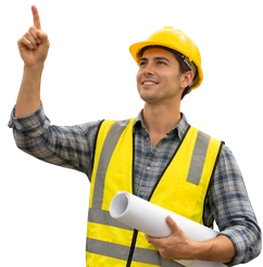 Safe Demo Dallas professional construction worker holding plans and guiding project direction